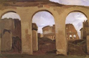 Jean Baptiste Camille  Corot The Colosseum Seen through the Arcades of the Basilica of Constantine (mk05) Germany oil painting art